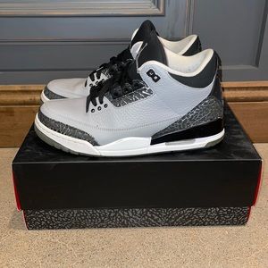 Size 8 - Jordan 3 Wolf Grey